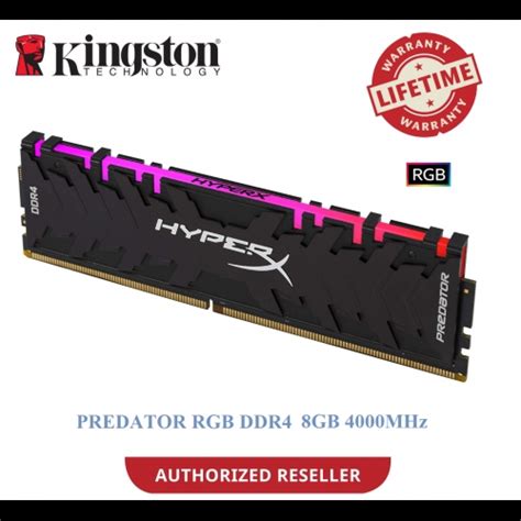 KINGSTON HYPERX PREDATOR RGB 8GB DDR4 4000MHz GAMING CL19 DIMM