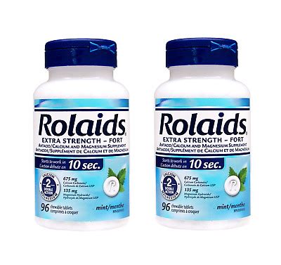 X Rolaids Extra Strength Chewable Tablets Antacid Relief Mint