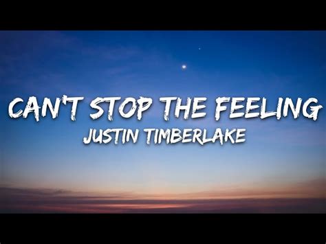 Justin Timberlake Can T Stop The Feeling Lyrics C A