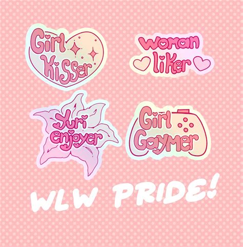 Sapphicgirl Loverlesbian Pride Holographic Vinyl Stickers Etsy