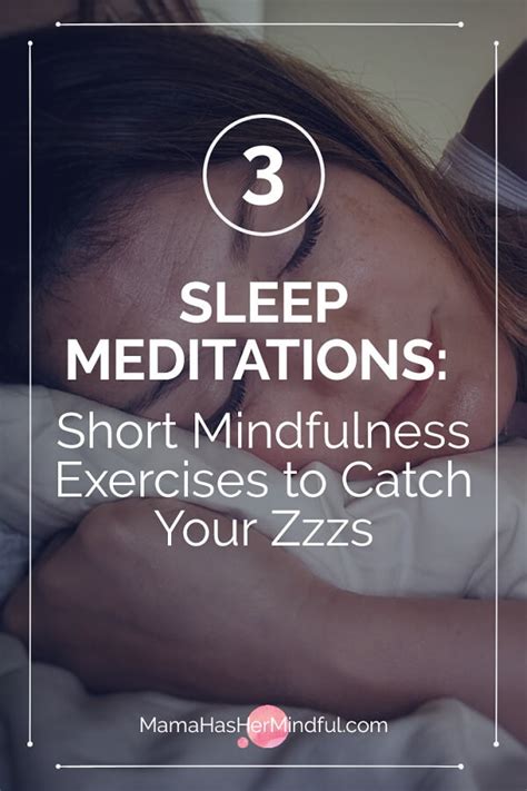 Sleep Meditations-Short Mindfulness Exercises Pin | Mama Has Her Mindful