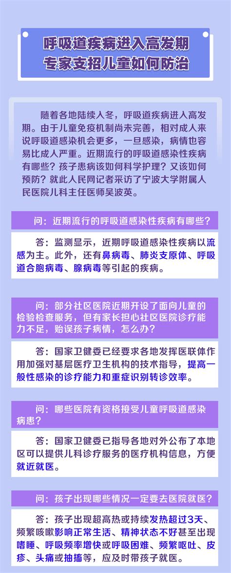 呼吸道疾病进入高发期 专家支招儿童如何防治 健康·生活 人民网