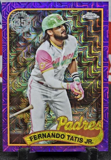 2024 TOPPS SERIES 1 FERNANDO TATIS JR PURPLE MOJO RÉFRACTEUR SP 75