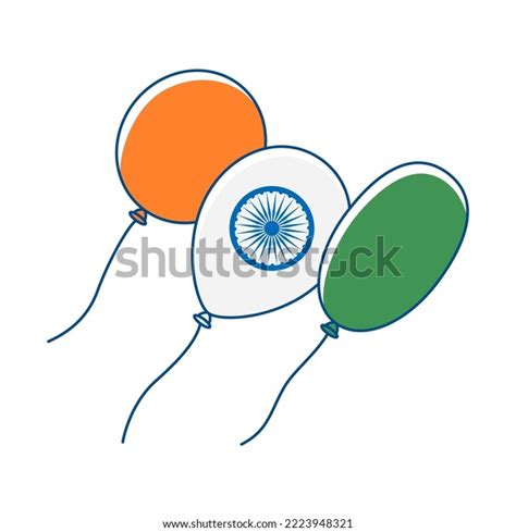 Balloons Colors Flag India Indian National Stock Vector (Royalty Free ...