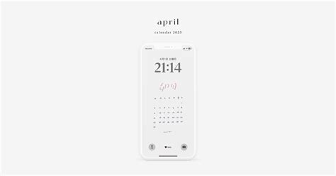 2023 Apr〈 Iphone Calendar 〉april Ver｜白水 桃花｜note