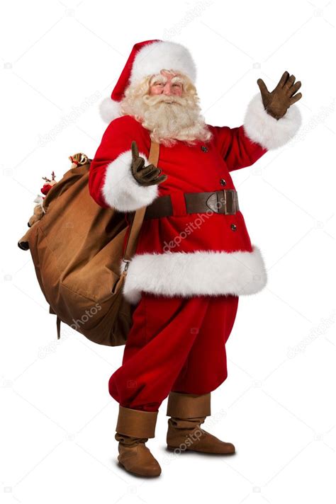 Santa Claus Carrying Big Bag Stock Photo By Hasloo