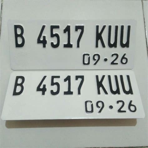 Jual Plat Nomor Motor Baut Tanam Font Baru 2 Pcs 1 Pasang Depan