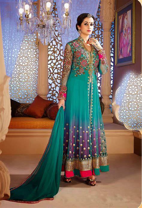 Ready Made Long Fancy Anarkali Churidar Salwar Suits 2014 Vega