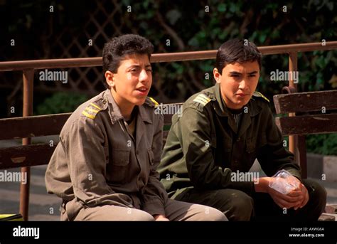 Two boys in school uniform Damascus Syria Transcaucasia Arabia Stock Photo - Alamy