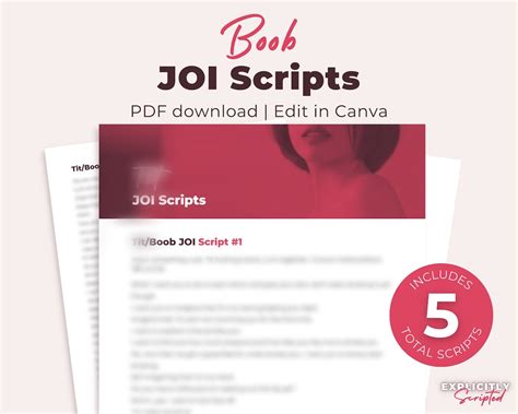 Onlyfans Boob JOI Script Scripts Adult Industry Scripts J Ck Off Instructions Onlyfans