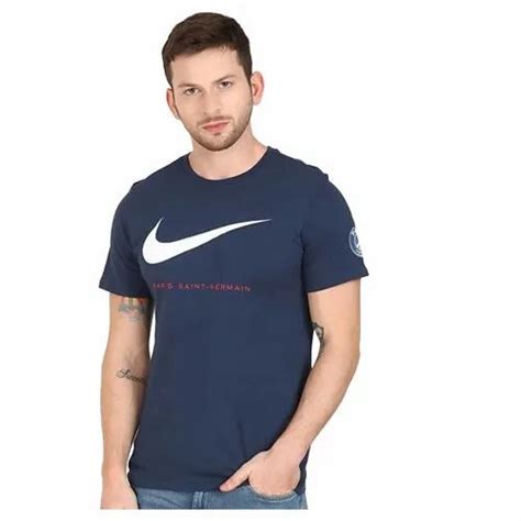 Nike Mens Blue Round Neck Cotton T Shirt Size Xxl At Best Price In