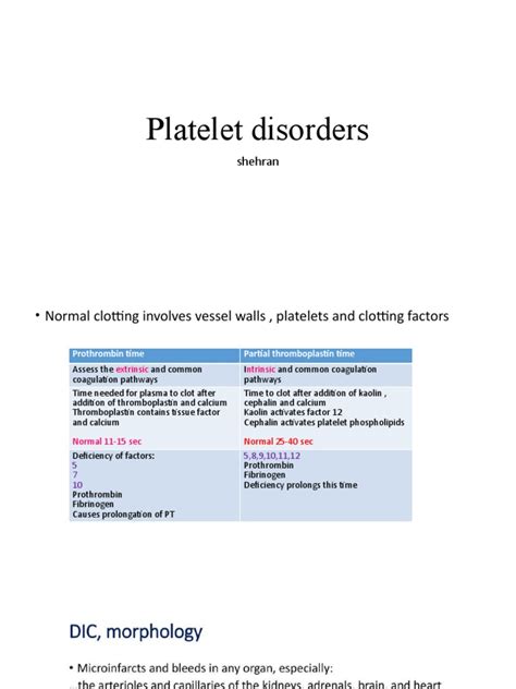 Platelet Disorders | PDF