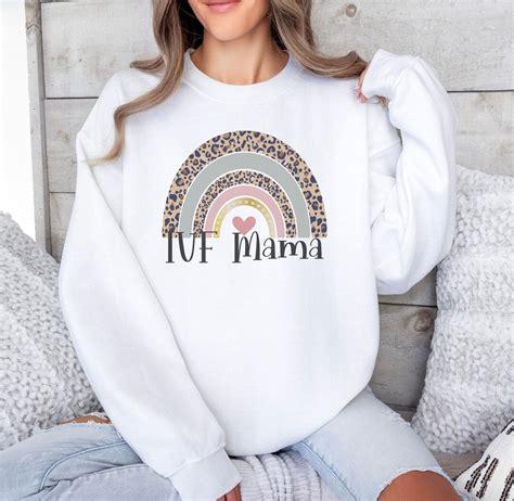 Ivf Mama Sweatshirt Rainbow Ivf Warrior Pregnancy Announcement Gift