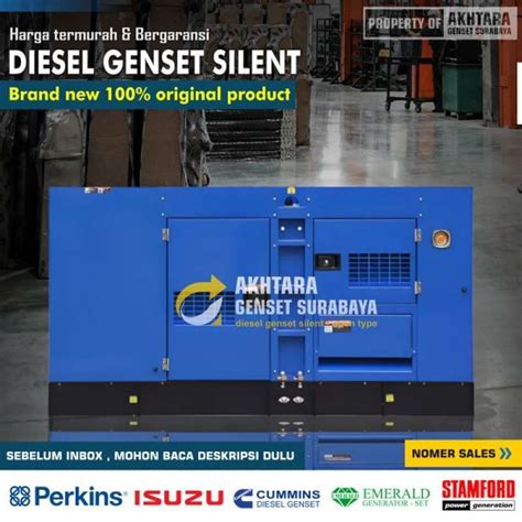 Jual Isuzu Mesin Genset 80 Kva Genset Silent 80 Kva Super Silent