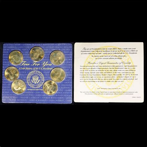 Coin History of the U.S. Presidents 8 Coins Inside