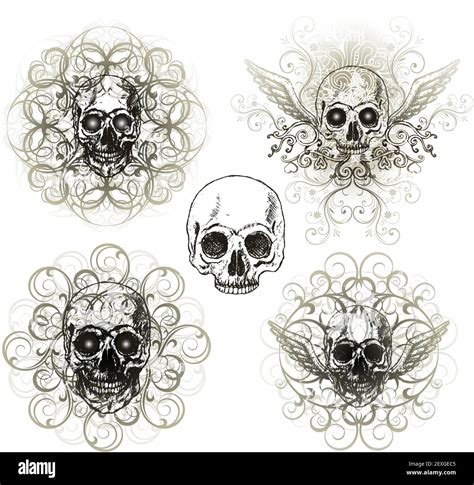 Skull Tattoo Design Hi Res Stock Photography And Images Alamy