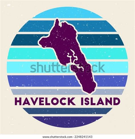 Havelock Island Logo Sign Map Colored Stock Vector (Royalty Free ...