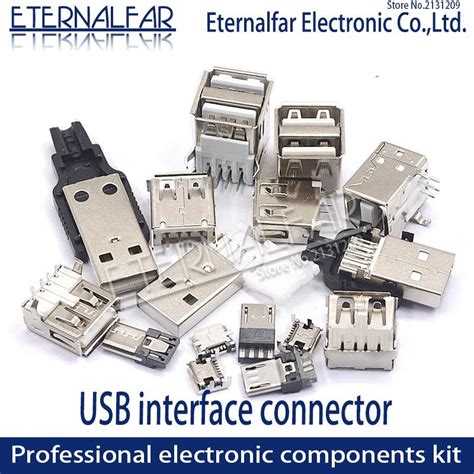 Interfaz Usb Hembra Macho Boca Cuadrada Micro Conector Tipo A B