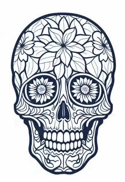 Día de los Muertos dibujo Calavera Ricardito PDF gratis