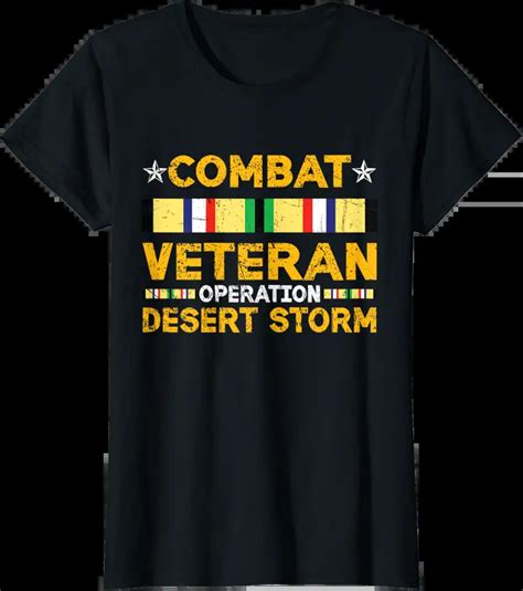 Combat Desert Storm Veteran Persian War Service Ribbon T Shirt