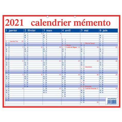 Calendrier Memento Fr 3342cm Phenix