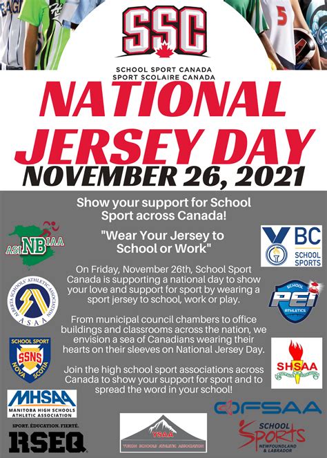 JERSEY DAY – NOVEMBER 26th Wear Your Favourite Jersey and Support