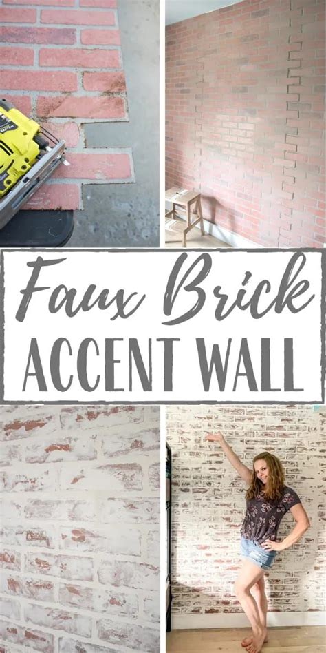 DIY Faux Brick Accent Wall Simply Beautiful By Angela L Accent Wall