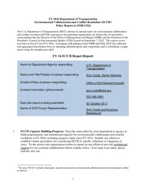 Fillable Online FY 2016 Department Of Transportation Fax Email Print