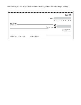 Cheque Writing Mini Lesson by Northern Pine Resources | TpT