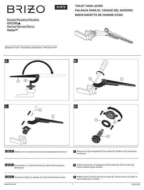 Brizo Vettis 696388 Bl Manual Pdf Download Manualslib