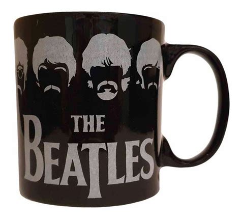 Caneca Personalizada Porcelana Preta The Beatles Caixa Parcelamento