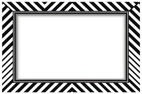 Premium AI Image | a black and white striped frame with a white border