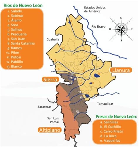 Mapa De Nuevo León A Colores Con Nombres Pdf Imagen Descarga Ya