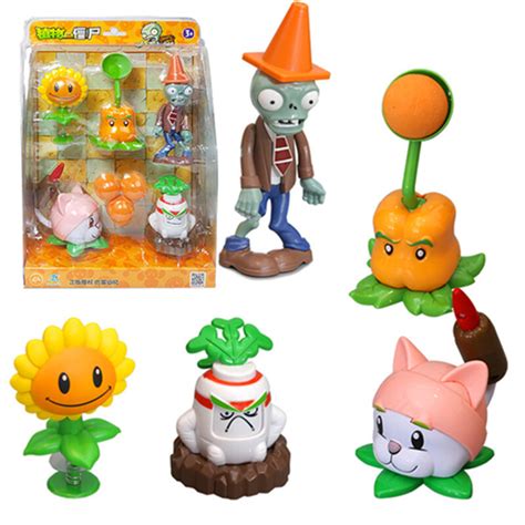 Набор фигурок Plants vs Zombies set K Растения против зомби Set 4