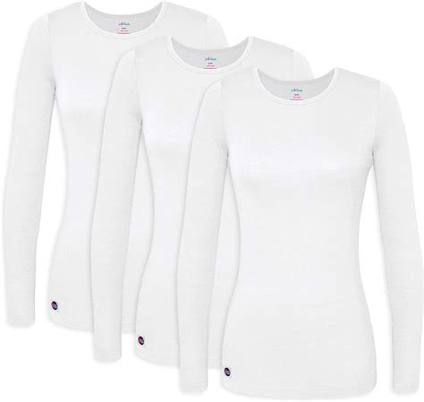 White Long Sleeve Undershirts For Women