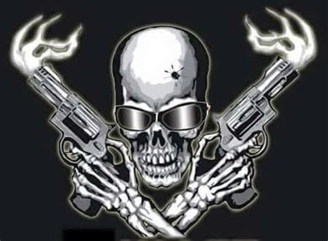 Gangster Skeleton With Gun