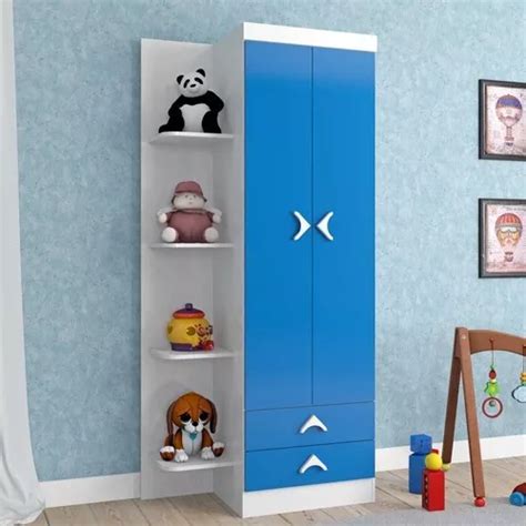 Armario Infantil Armario De 2 Puertas Azul Blanco MercadoLibre