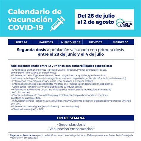 INFORMACIÓN IMPORTANTE VACUNACIÓN COVID 19 este jueves 29 de julio a