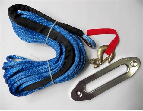 Synthetic Winch Rope With Hook Aluminum Hawse For Lbs Winch