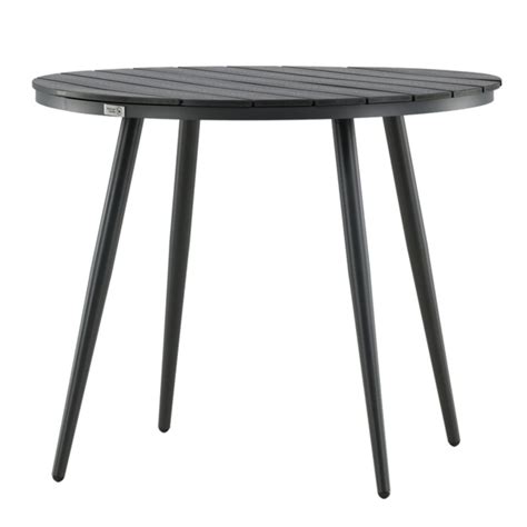 Table De Jardin Ronde 90cm Effet Bois Aurelie