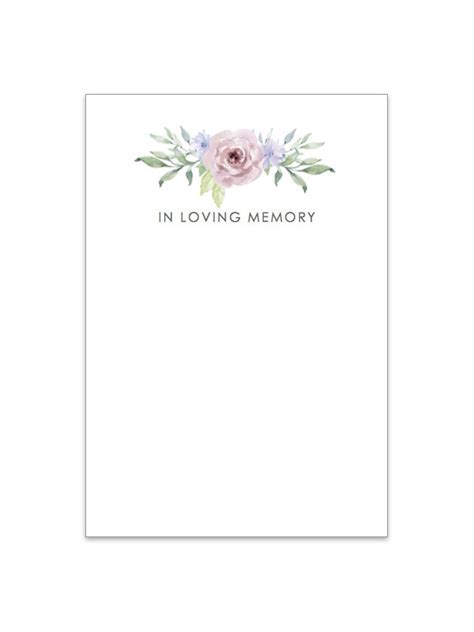 In Loving Memory - Heavenly Floral Cards