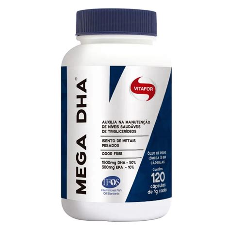 Mega Dha Omega 3 120 Caps Vitafor 1500 Dha 300 Epa Em Promoção