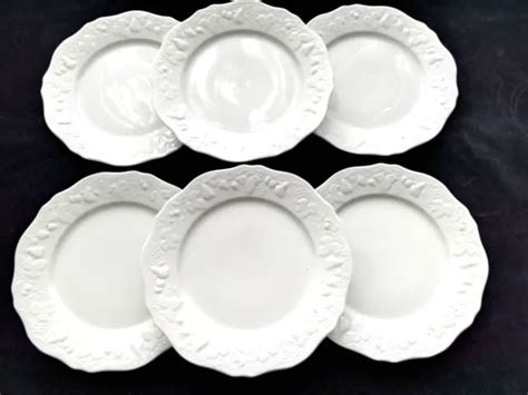 6 ASSIETTES PLATES en porcelaine de Limoges p Deshouillières Mod