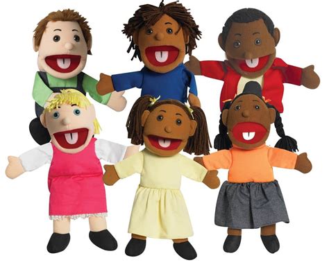 Ethnic Children Puppets Set Of 6