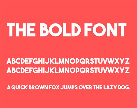 The Bold Font Free Download - Free Fonts