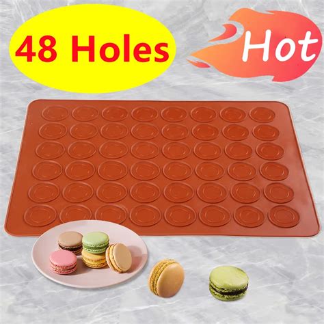 Moule en Silicone antiadhésif 48 30 trous pour pâtisserie Macaron