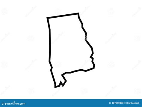 Alabama Outline Map Set Vector Illustration 81538976