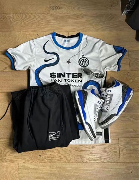 Inter Milan Kit With Jordan Outfit Streetwear Ideas Guys Clothing