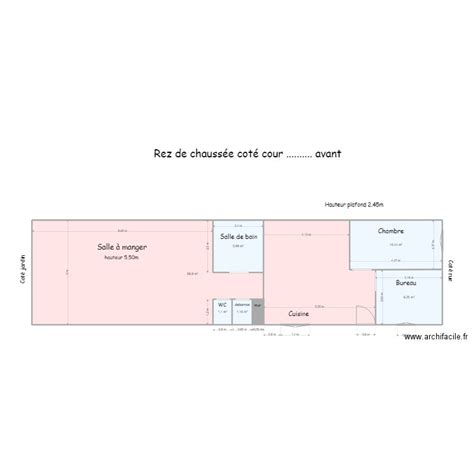 Rez De Chauss E Cot Cour Plan Pi Ces M Dessin Par Trichy