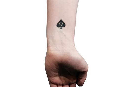 Queen Of Spades Temporary Tattoo